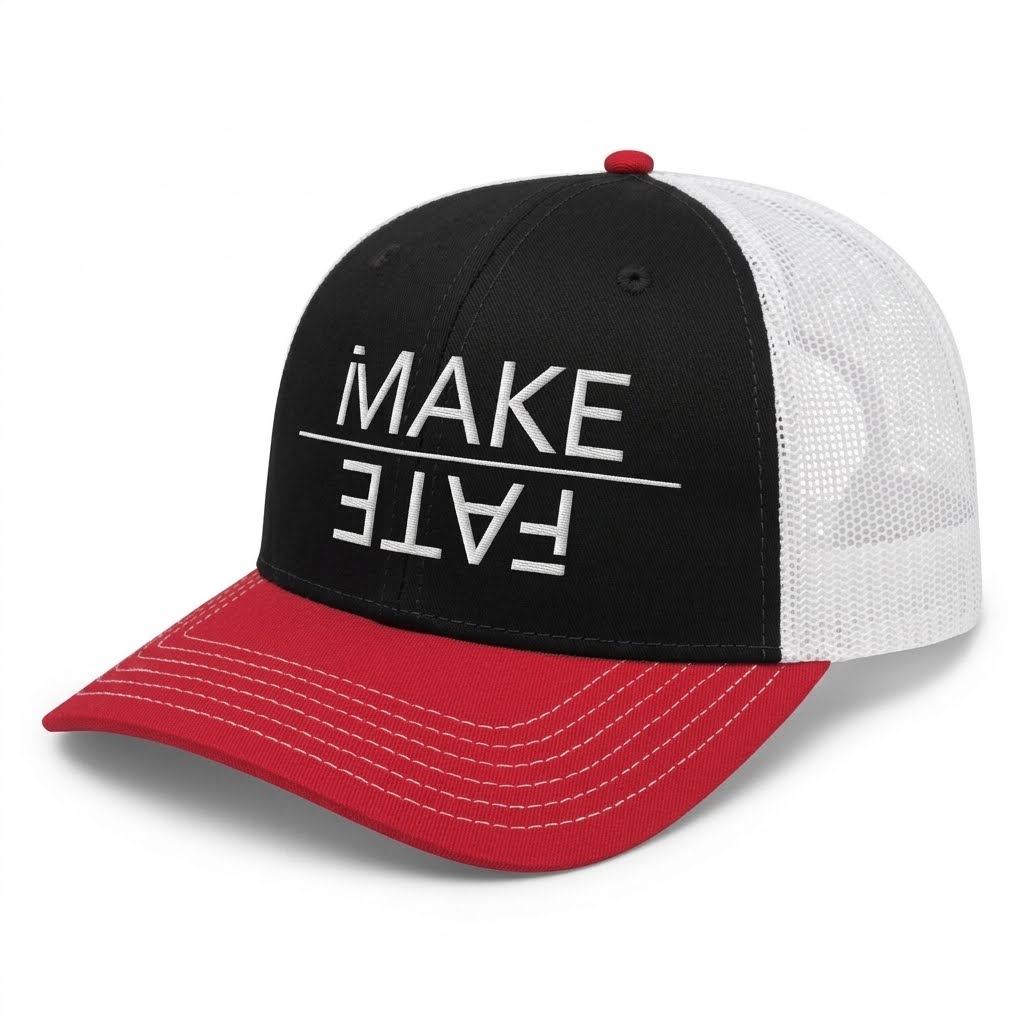Black, Red & White Snap Back